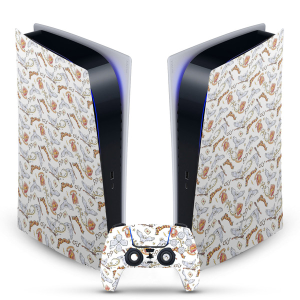 Harry Potter Graphics Hedwig Owl Pattern Vinyl Sticker Skin Decal Cover for Sony PS5 Digital Edition Bundle