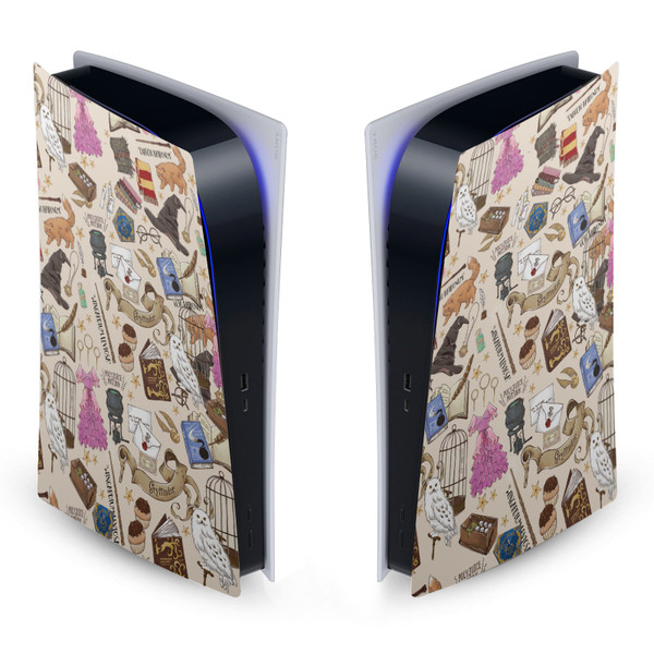 Harry Potter Graphics Hogwarts Pattern Vinyl Sticker Skin Decal Cover for Sony PS5 Digital Edition Console