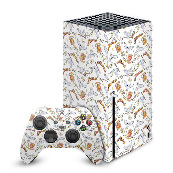 Harry Potter Graphics Hedwig Owl Pattern Vinyl Sticker Skin Decal Cover for Microsoft Series X Console & Controller
