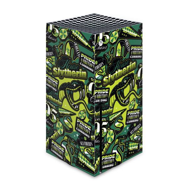 Harry Potter Graphics Slytherin Pattern Vinyl Sticker Skin Decal Cover for Microsoft Xbox Series X