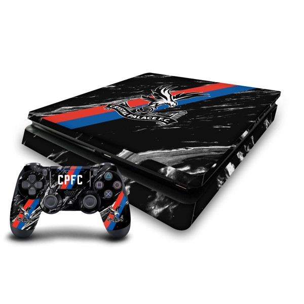 Crystal Palace FC Logo Art Black Marble Vinyl Sticker Skin Decal Cover for Sony PS4 Slim Console & Controller