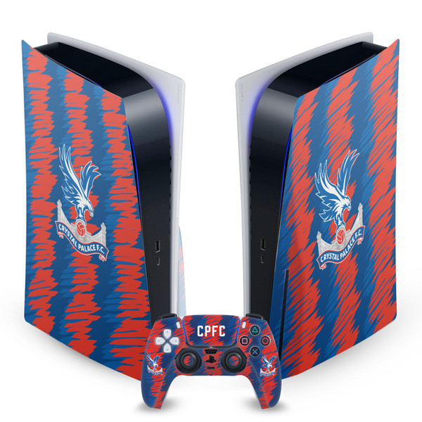 Crystal Palace FC Logo Art Home Kit Vinyl Sticker Skin Decal Cover for Sony PS5 Disc Edition Bundle