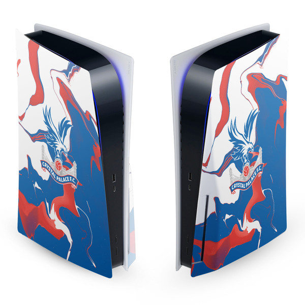 Crystal Palace FC Logo Art Marble Vinyl Sticker Skin Decal Cover for Sony PS5 Disc Edition Console
