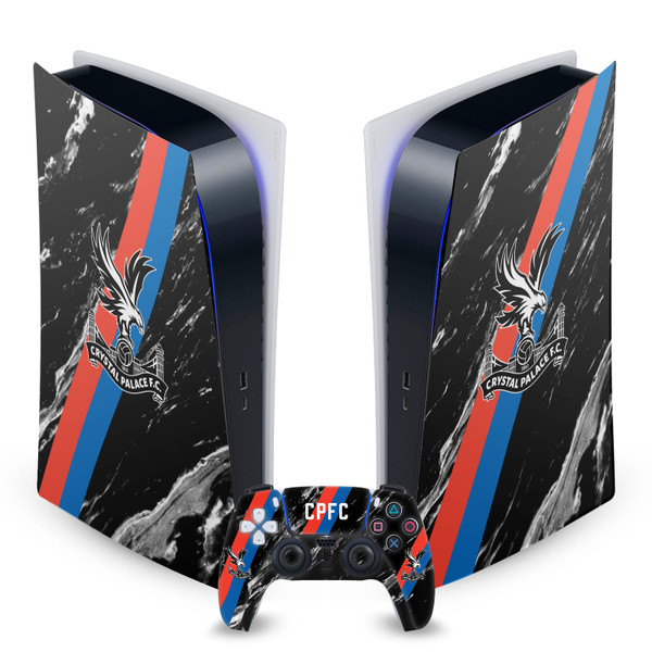 Crystal Palace FC Logo Art Black Marble Vinyl Sticker Skin Decal Cover for Sony PS5 Digital Edition Bundle