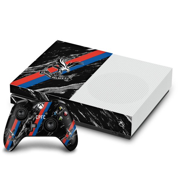 Crystal Palace FC Logo Art Black Marble Vinyl Sticker Skin Decal Cover for Microsoft One S Console & Controller