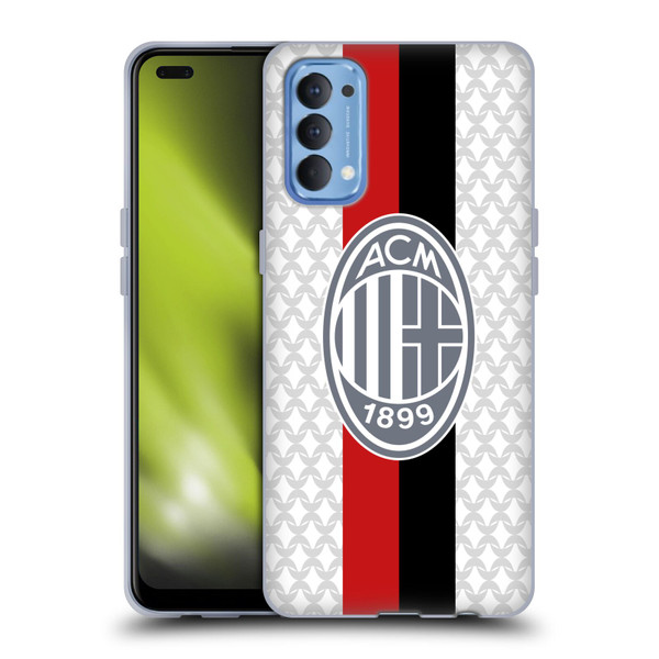 AC Milan 2023/24 Crest Kit Away Soft Gel Case for OPPO Reno 4 5G