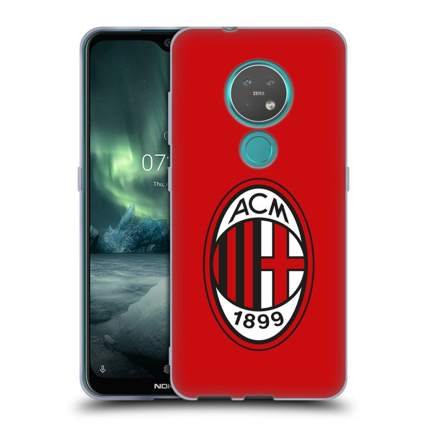 AC Milan Crest Full Colour Red Soft Gel Case for Nokia 6.2 / 7.2