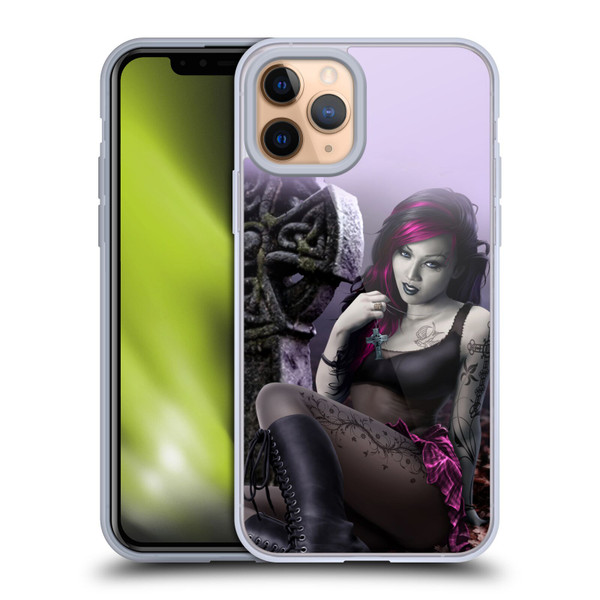 Tom Wood Fantasy Goth Girl Vampire Soft Gel Case for Apple iPhone 11 Pro