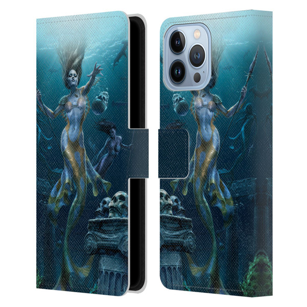 Tom Wood Fantasy Mermaid Hunt Leather Book Wallet Case Cover For Apple iPhone 13 Pro Max