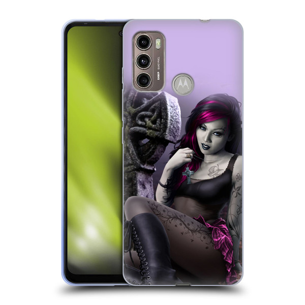 Tom Wood Fantasy Goth Girl Vampire Soft Gel Case for Motorola Moto G60 / Moto G40 Fusion
