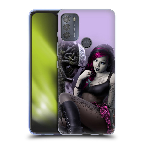 Tom Wood Fantasy Goth Girl Vampire Soft Gel Case for Motorola Moto G50