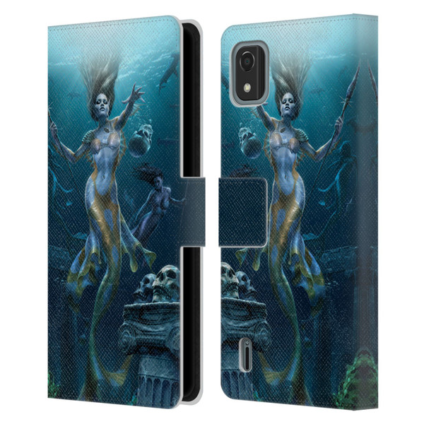 Tom Wood Fantasy Mermaid Hunt Leather Book Wallet Case Cover For Nokia C2 2nd Edition