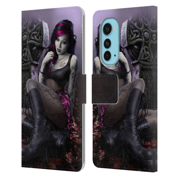 Tom Wood Fantasy Goth Girl Vampire Leather Book Wallet Case Cover For Motorola Edge (2022)