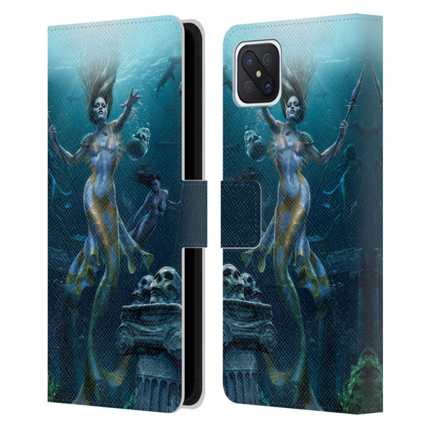 Tom Wood Fantasy Mermaid Hunt Leather Book Wallet Case Cover For OPPO Reno4 Z 5G