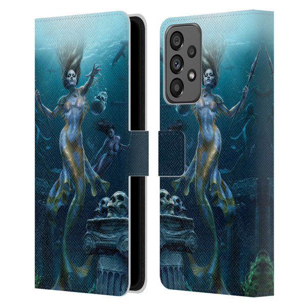 Tom Wood Fantasy Mermaid Hunt Leather Book Wallet Case Cover For Samsung Galaxy A73 5G (2022)