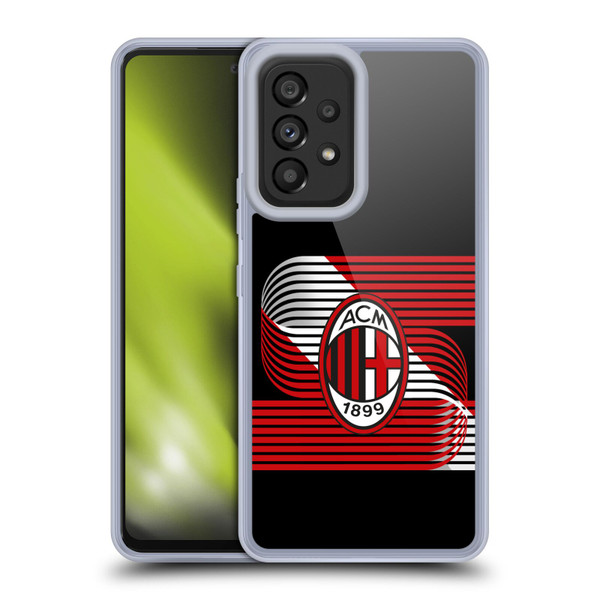 AC Milan Crest Patterns Diagonal Soft Gel Case for Samsung Galaxy A53 5G (2022)