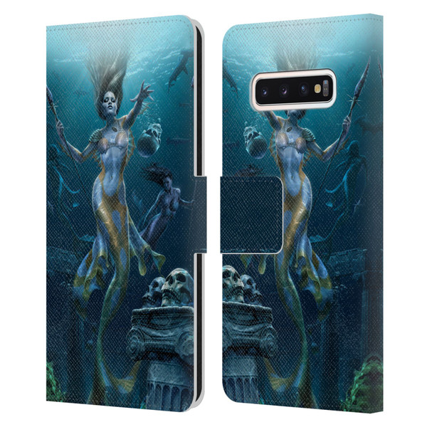 Tom Wood Fantasy Mermaid Hunt Leather Book Wallet Case Cover For Samsung Galaxy S10