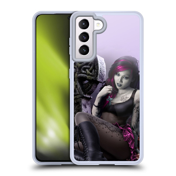 Tom Wood Fantasy Goth Girl Vampire Soft Gel Case for Samsung Galaxy S21 5G