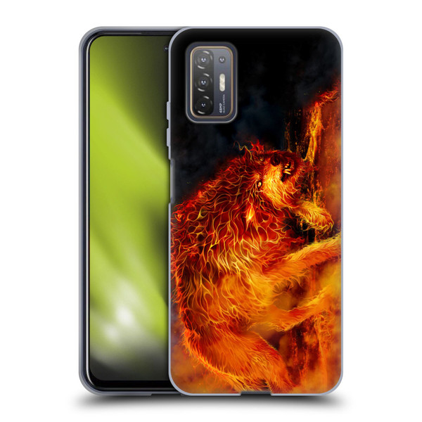 Tom Wood Fire Creatures Wolf Stalker Soft Gel Case for HTC Desire 21 Pro 5G