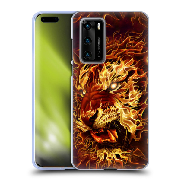 Tom Wood Fire Creatures Tiger Soft Gel Case for Huawei P40 5G
