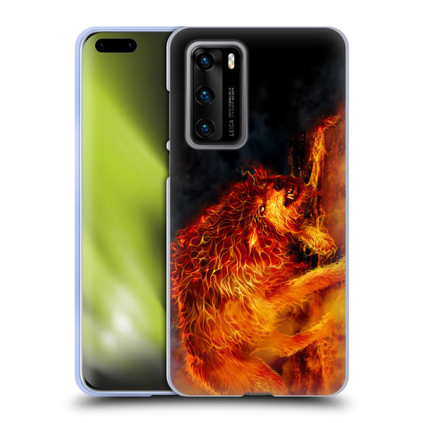 Tom Wood Fire Creatures Wolf Stalker Soft Gel Case for Huawei P40 5G