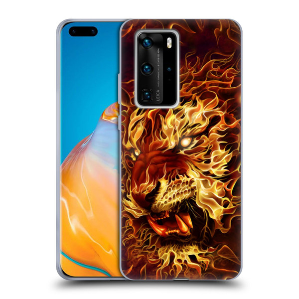 Tom Wood Fire Creatures Tiger Soft Gel Case for Huawei P40 Pro / P40 Pro Plus 5G