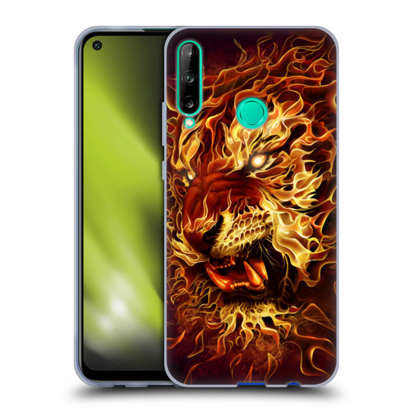 Tom Wood Fire Creatures Tiger Soft Gel Case for Huawei P40 lite E