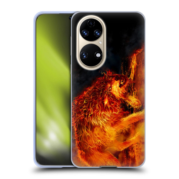 Tom Wood Fire Creatures Wolf Stalker Soft Gel Case for Huawei P50