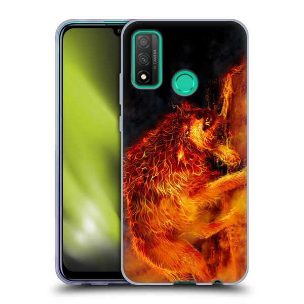Tom Wood Fire Creatures Wolf Stalker Soft Gel Case for Huawei P Smart (2020)