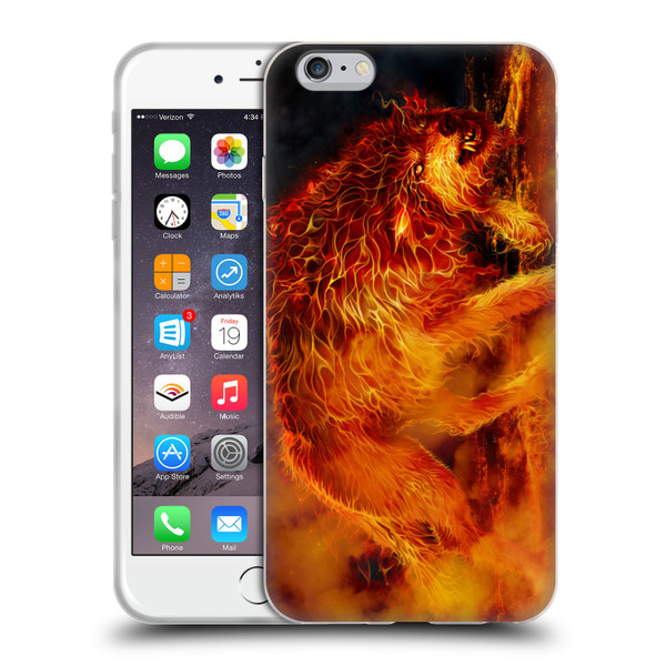 Tom Wood Fire Creatures Wolf Stalker Soft Gel Case for Apple iPhone 6 Plus / iPhone 6s Plus
