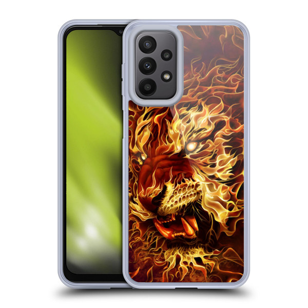 Tom Wood Fire Creatures Tiger Soft Gel Case for Samsung Galaxy A23 / 5G (2022)