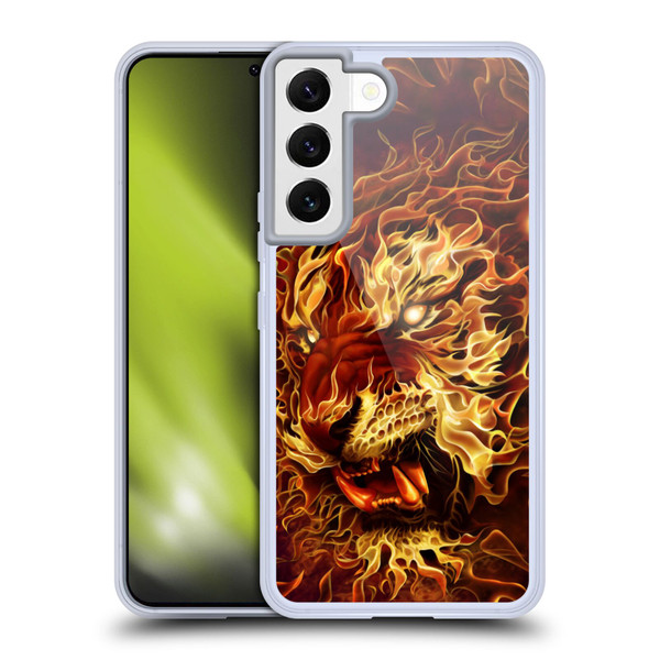 Tom Wood Fire Creatures Tiger Soft Gel Case for Samsung Galaxy S22 5G
