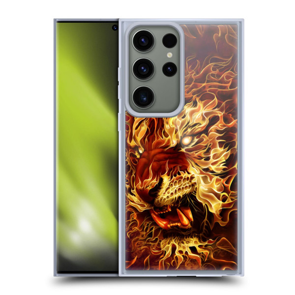 Tom Wood Fire Creatures Tiger Soft Gel Case for Samsung Galaxy S23 Ultra 5G