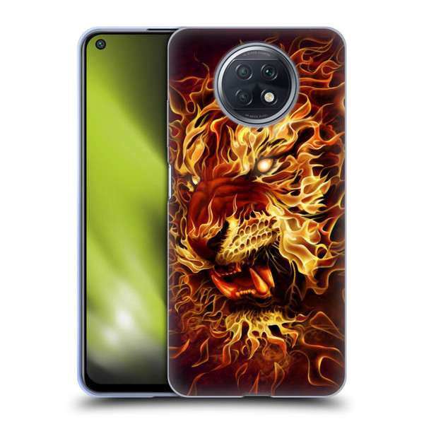 Tom Wood Fire Creatures Tiger Soft Gel Case for Xiaomi Redmi Note 9T 5G
