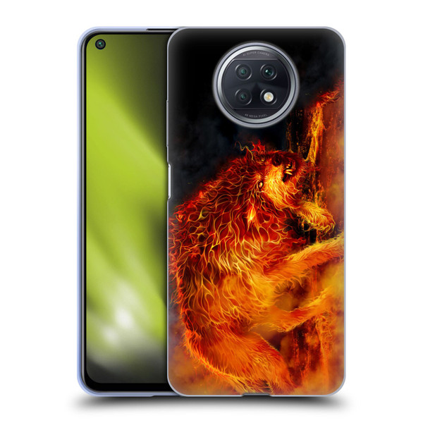 Tom Wood Fire Creatures Wolf Stalker Soft Gel Case for Xiaomi Redmi Note 9T 5G
