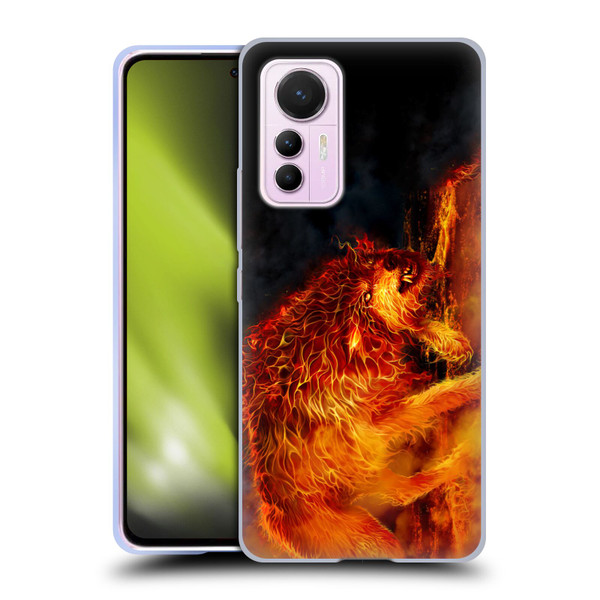 Tom Wood Fire Creatures Wolf Stalker Soft Gel Case for Xiaomi 12 Lite
