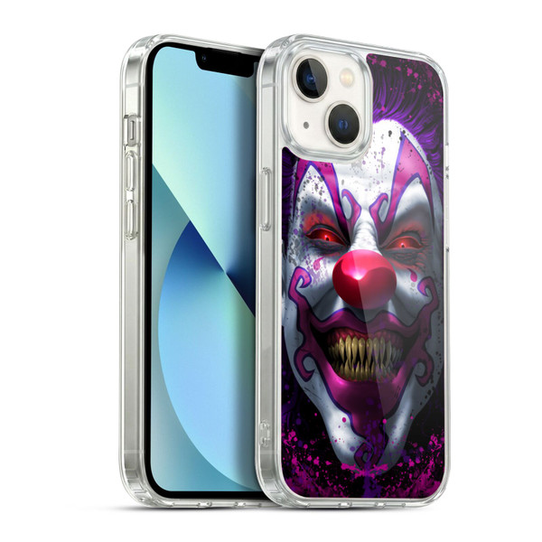 Tom Wood Horror Keep Smiling Clown Soft Gel Case for Apple iPhone 13