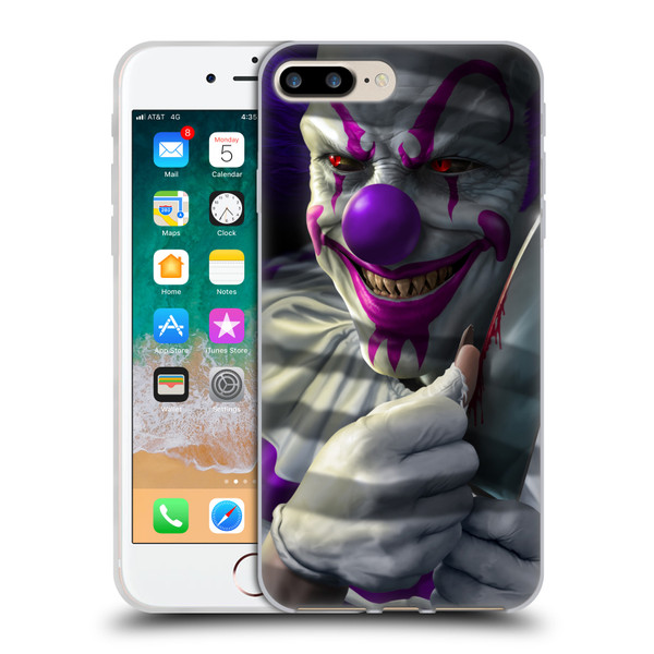 Tom Wood Horror Mischief The Clown Soft Gel Case for Apple iPhone 7 Plus / iPhone 8 Plus
