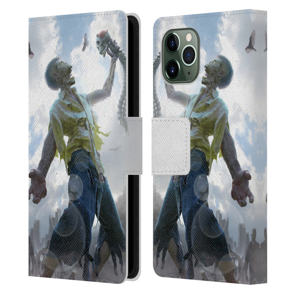 Tom Wood Horror Zombie Scraps Leather Book Wallet Case Cover For Apple iPhone 11 Pro