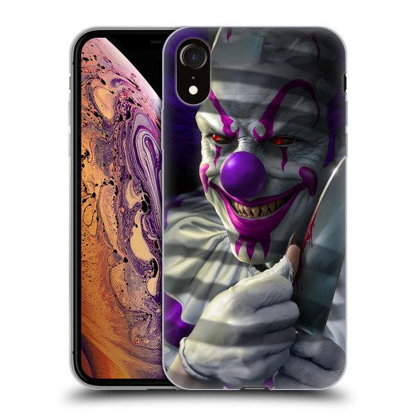 Tom Wood Horror Mischief The Clown Soft Gel Case for Apple iPhone XR