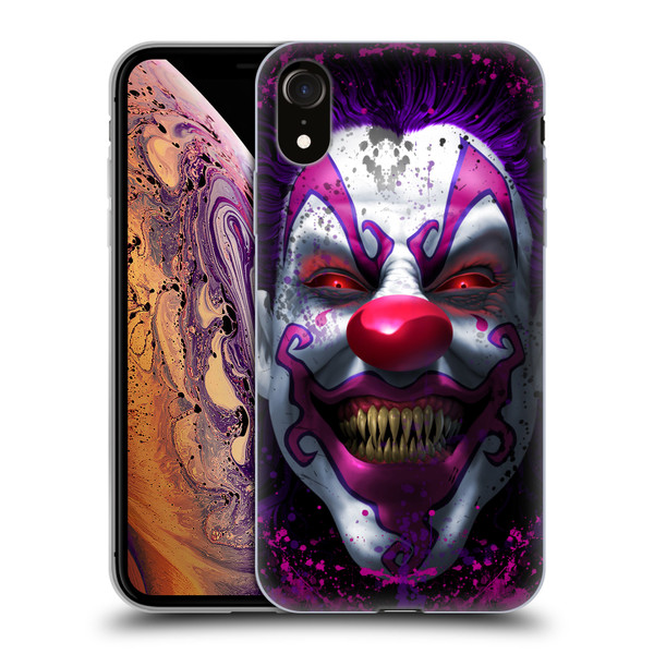 Tom Wood Horror Keep Smiling Clown Soft Gel Case for Apple iPhone XR