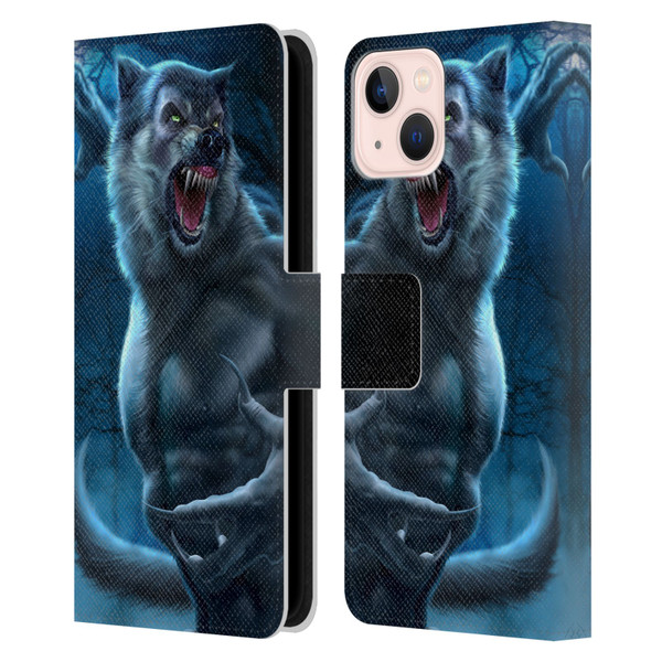 Tom Wood Horror Werewolf Leather Book Wallet Case Cover For Apple iPhone 13