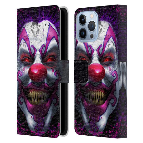 Tom Wood Horror Keep Smiling Clown Leather Book Wallet Case Cover For Apple iPhone 13 Pro Max