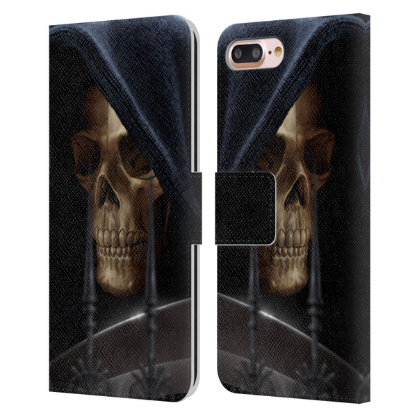 Tom Wood Horror Reaper Leather Book Wallet Case Cover For Apple iPhone 7 Plus / iPhone 8 Plus