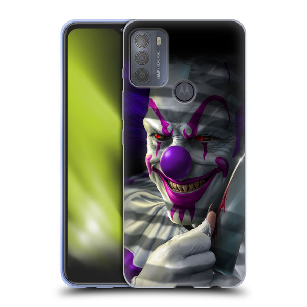 Tom Wood Horror Mischief The Clown Soft Gel Case for Motorola Moto G50