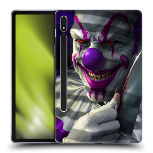 Tom Wood Horror Mischief The Clown Soft Gel Case for Samsung Galaxy Tab S8