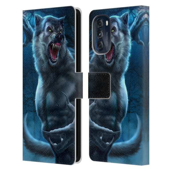 Tom Wood Horror Werewolf Leather Book Wallet Case Cover For Motorola Moto G (2022)