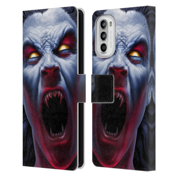 Tom Wood Horror Vampire Awakening Leather Book Wallet Case Cover For Motorola Moto G52