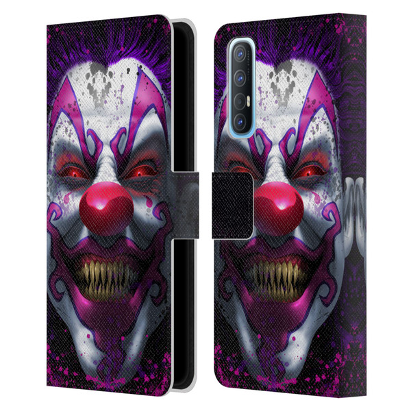 Tom Wood Horror Keep Smiling Clown Leather Book Wallet Case Cover For OPPO Find X2 Neo 5G