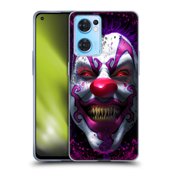 Tom Wood Horror Keep Smiling Clown Soft Gel Case for OPPO Reno7 5G / Find X5 Lite